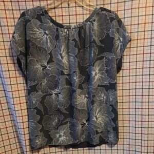 Loft Floral Print Blouse L